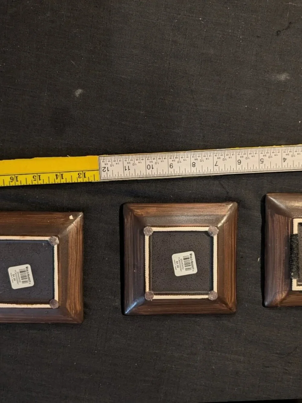 World Market Square Crackle Ceramic Mini Plates Set